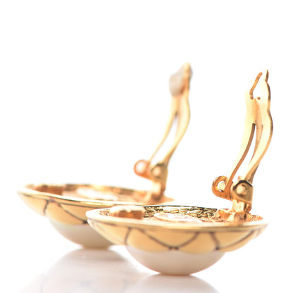 Chanel Pearl Clip On Earrings Gold 3 of 6