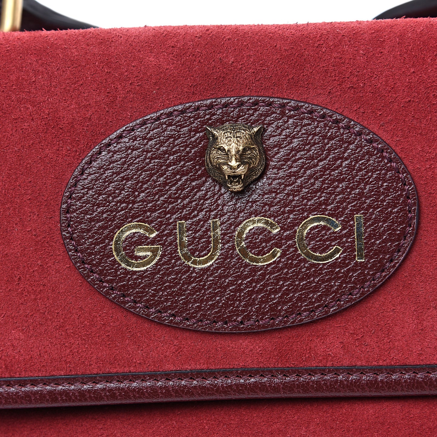 Suede Web Small Neo Vintage Double Flap Messenger Bag Romantic Cherry Chardonnay
