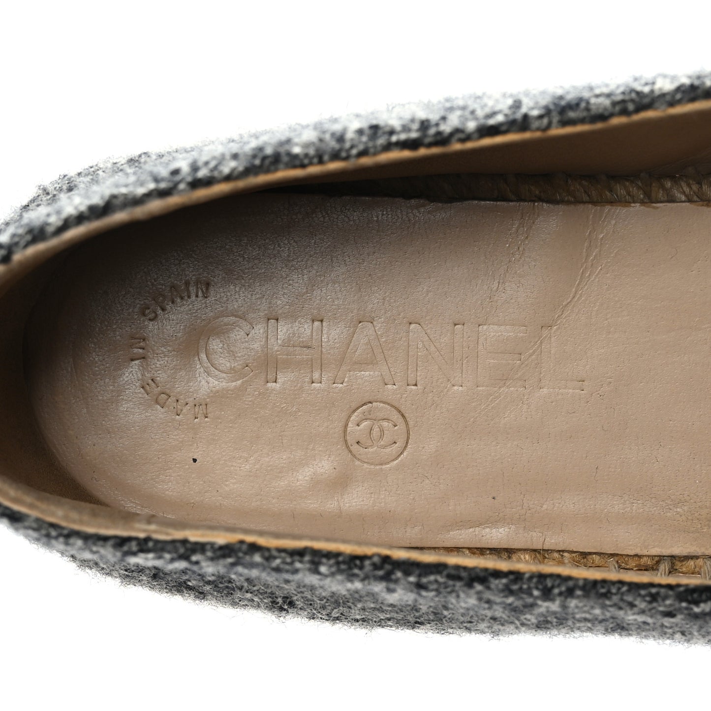 Wool Velvet CC Espadrilles 38 Black