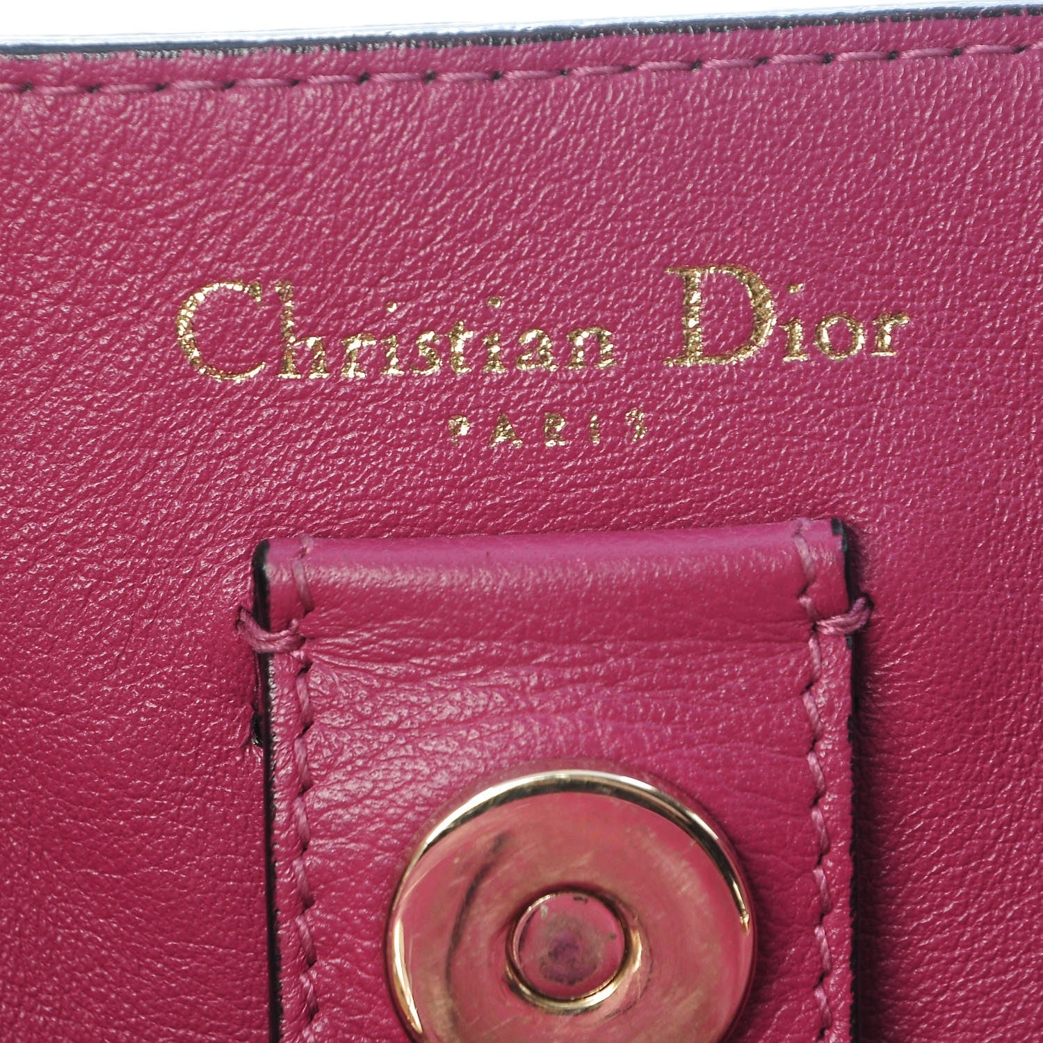Christian Dior Bullcalf Medium Diorissimo Tote Black Rose Indien 7 of 9