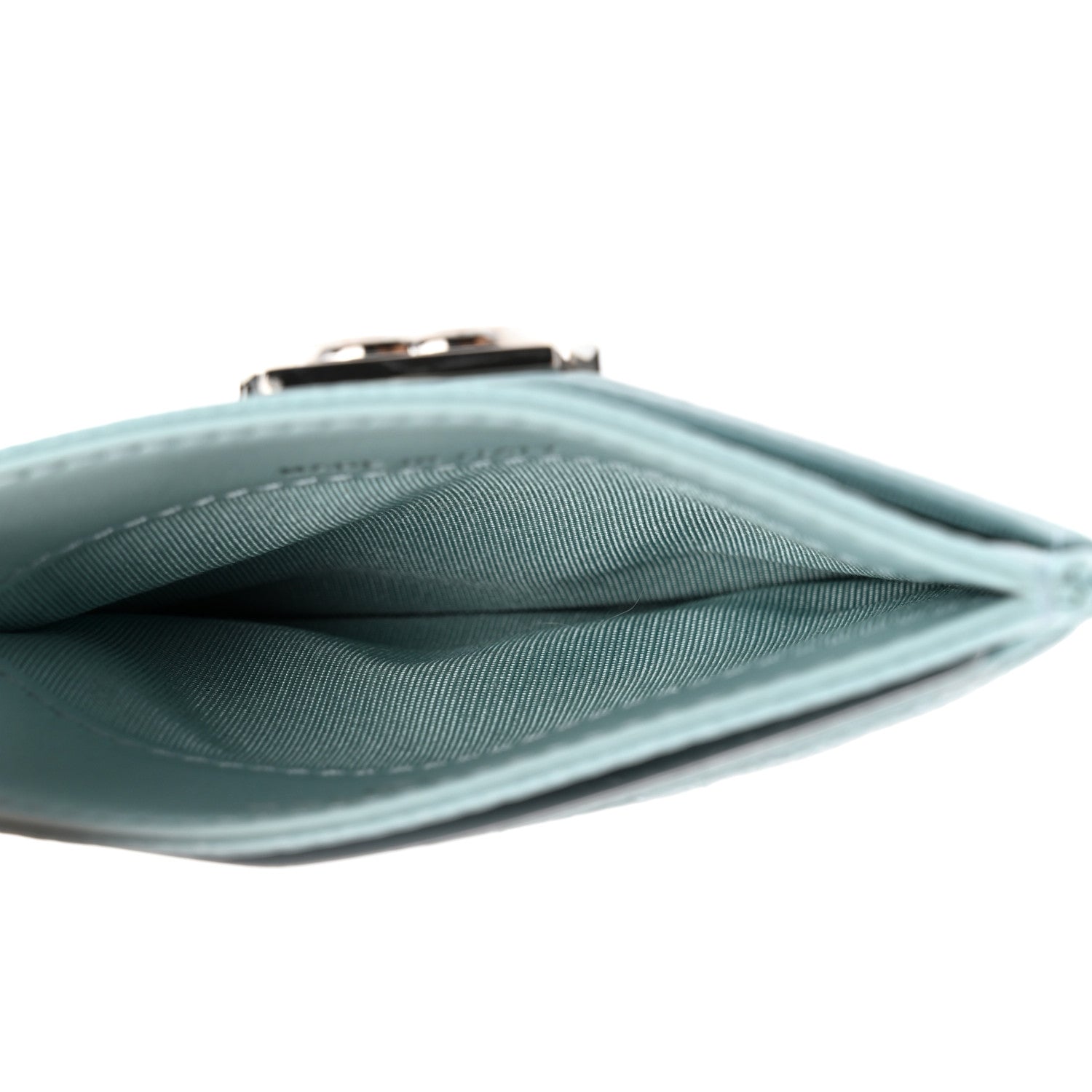 Chanel Caviar Quilted Chevron Boy Card Holder Light Blue 4 of 7