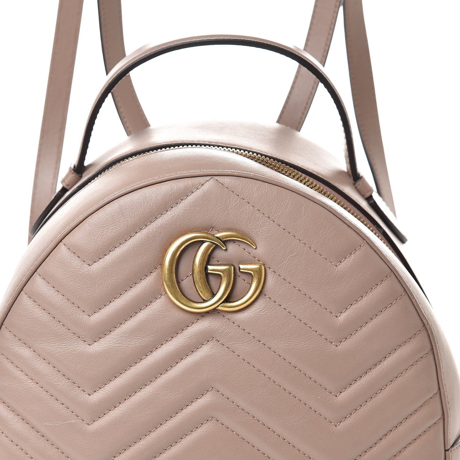Gucci Calfskin Matelasse GG Marmont Backpack Porcelain Rose 9 of 15