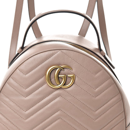 Gucci Calfskin Matelasse GG Marmont Backpack Porcelain Rose 9 of 15