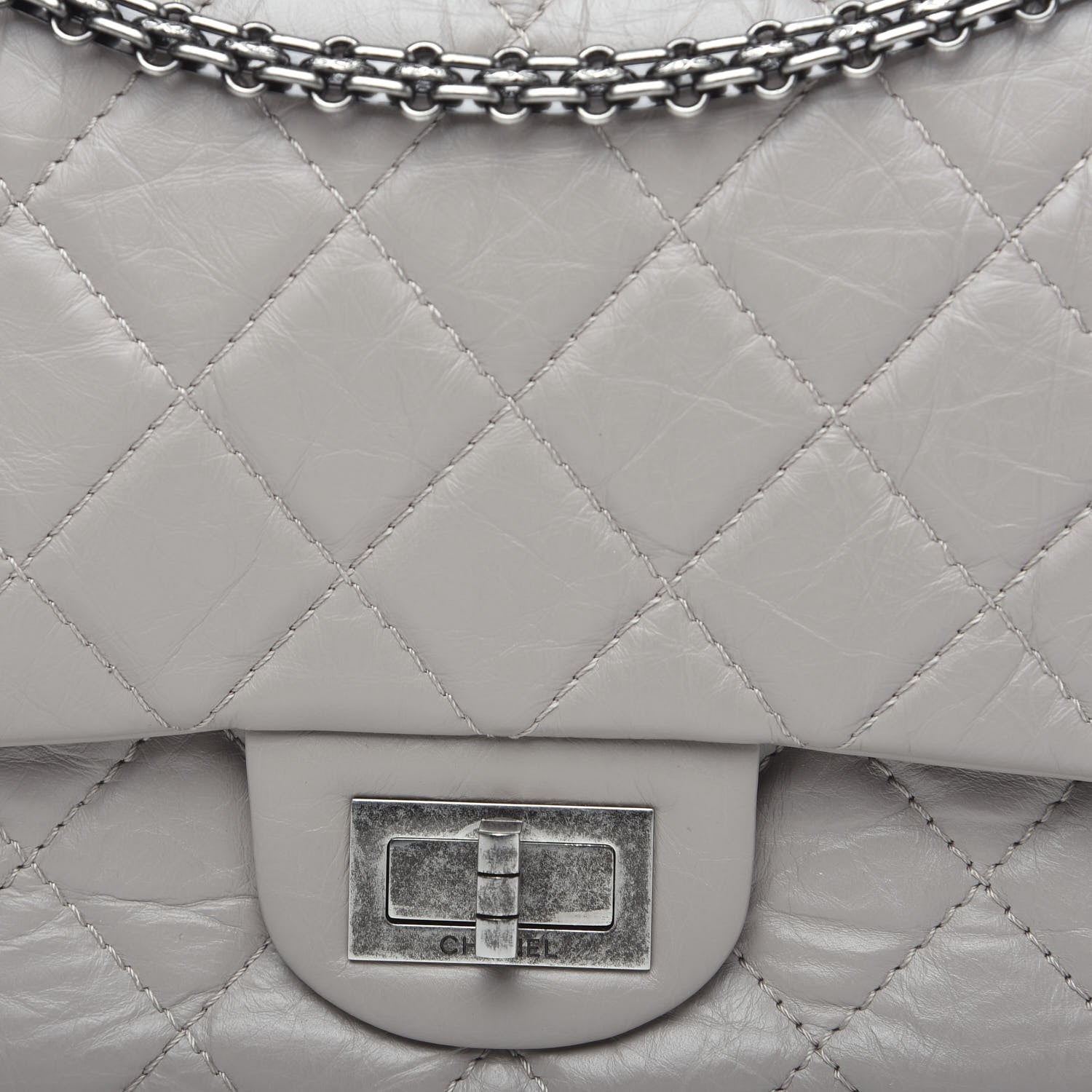 Chanel Aged Calfskin Quilted 2.55 Reissue 227 Flap Grey 11 of 11