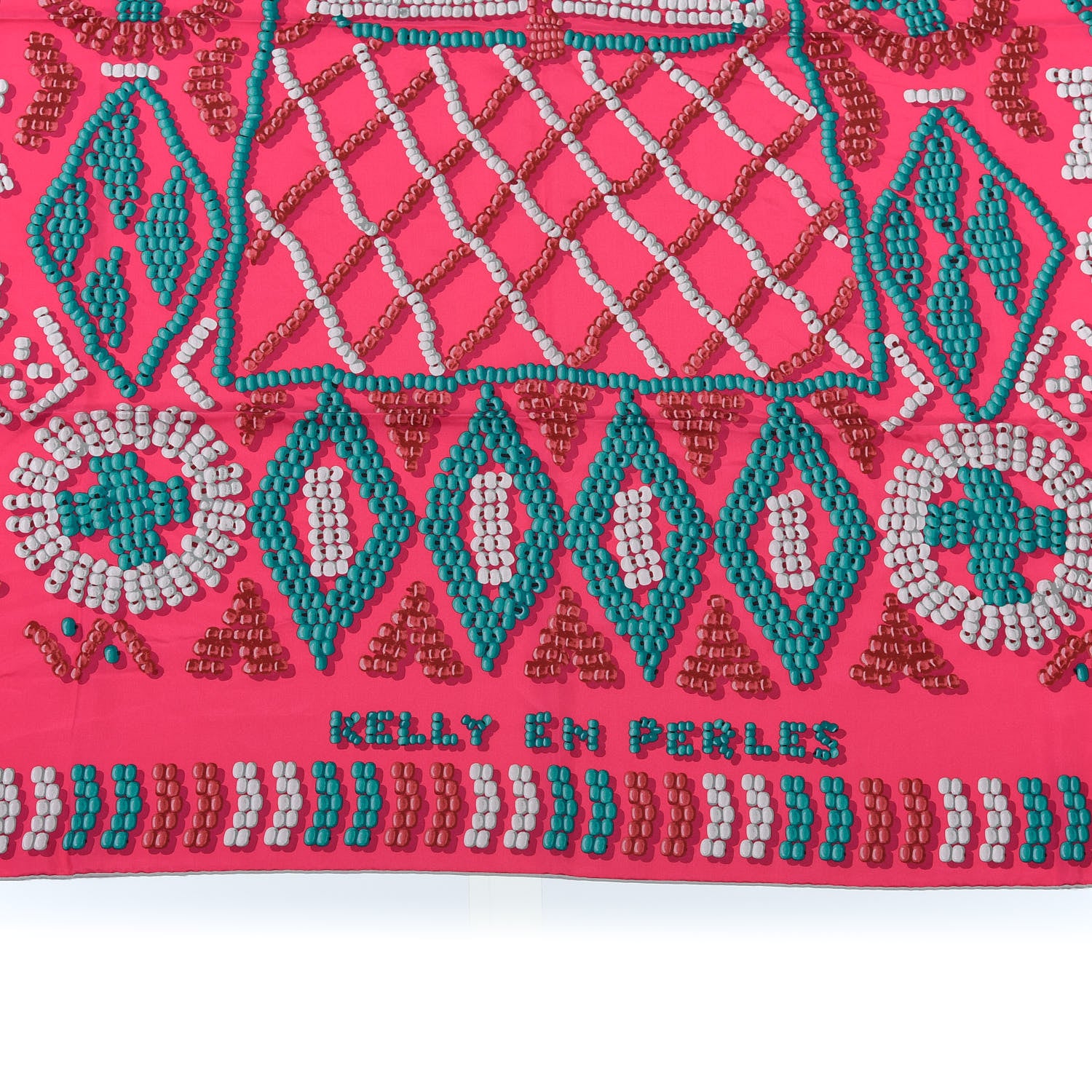 Hermes Silk Twill Kelly En Perles Giant Scarf 140 Rose Canard Gris Perle 3 of 5