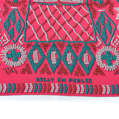 Hermes Silk Twill Kelly En Perles Giant Scarf 140 Rose Canard Gris Perle 3 of 5