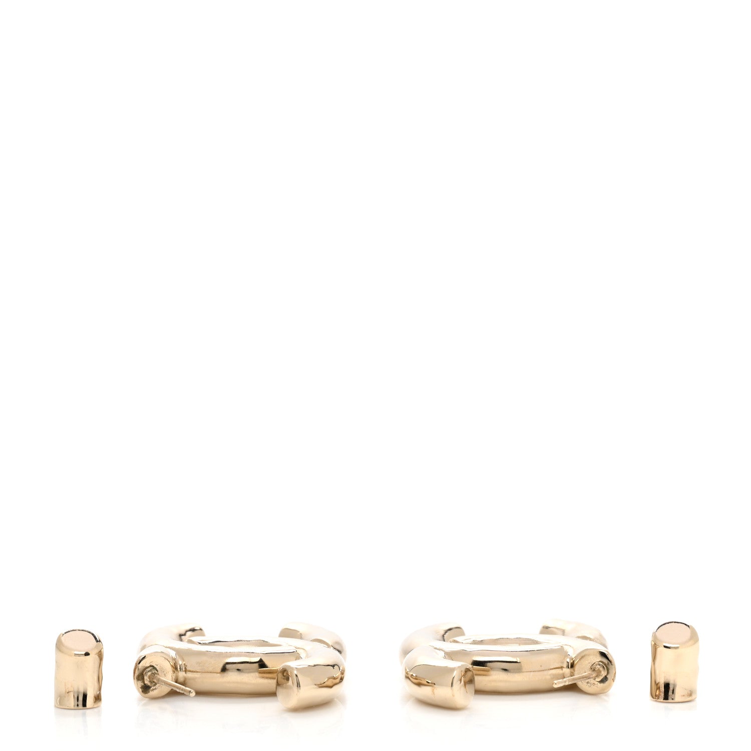Chanel Metal Large CC Earrings Light Gold 3 of 4