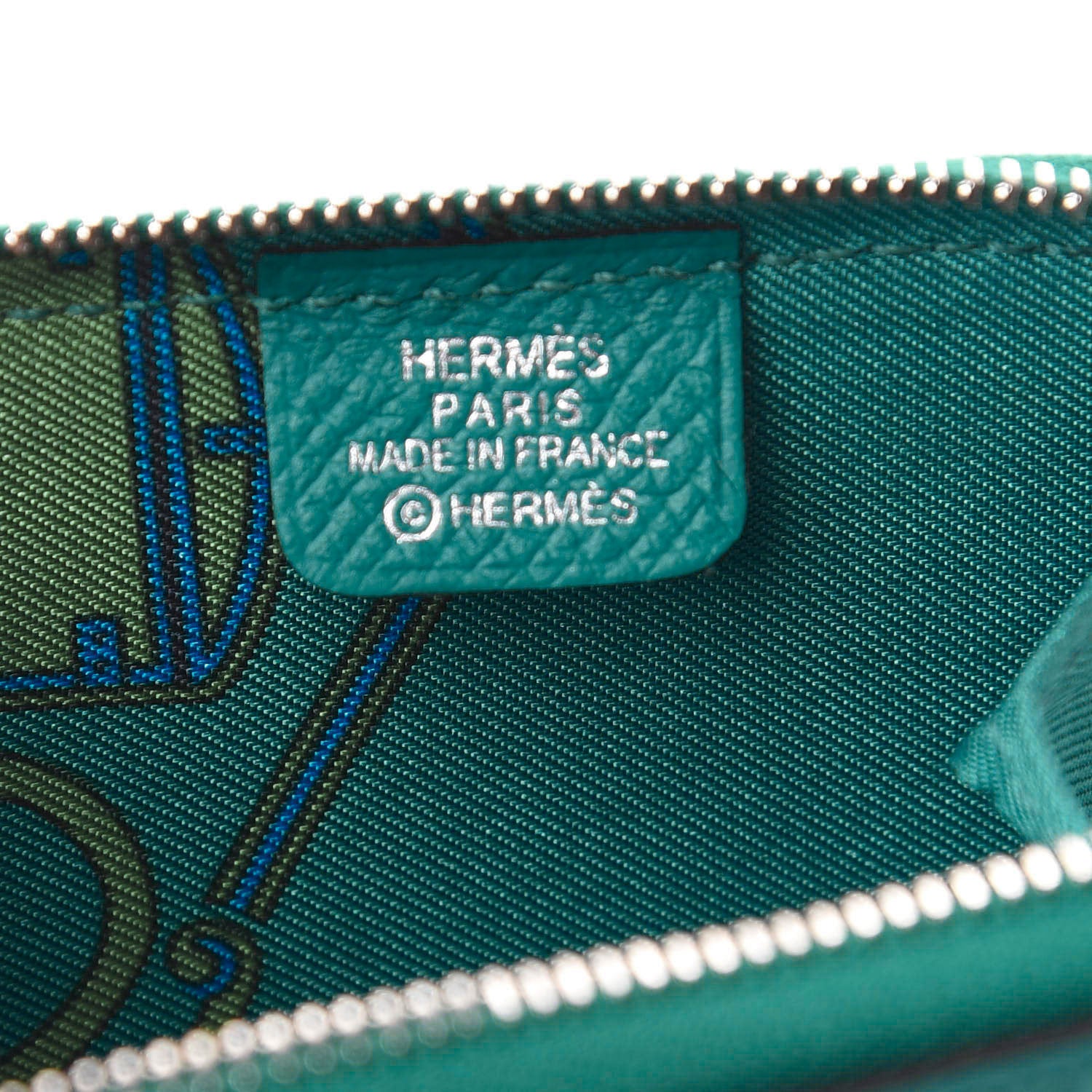 Hermes Epsom Silk'in Coin Purse Bleu Paon 5 of 8
