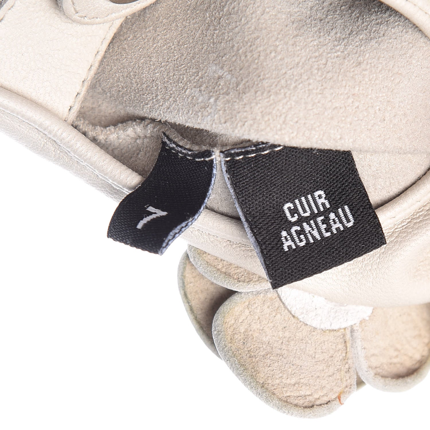 Chanel Lambskin Camellia Fingerless Gloves 7 White 7 of 8