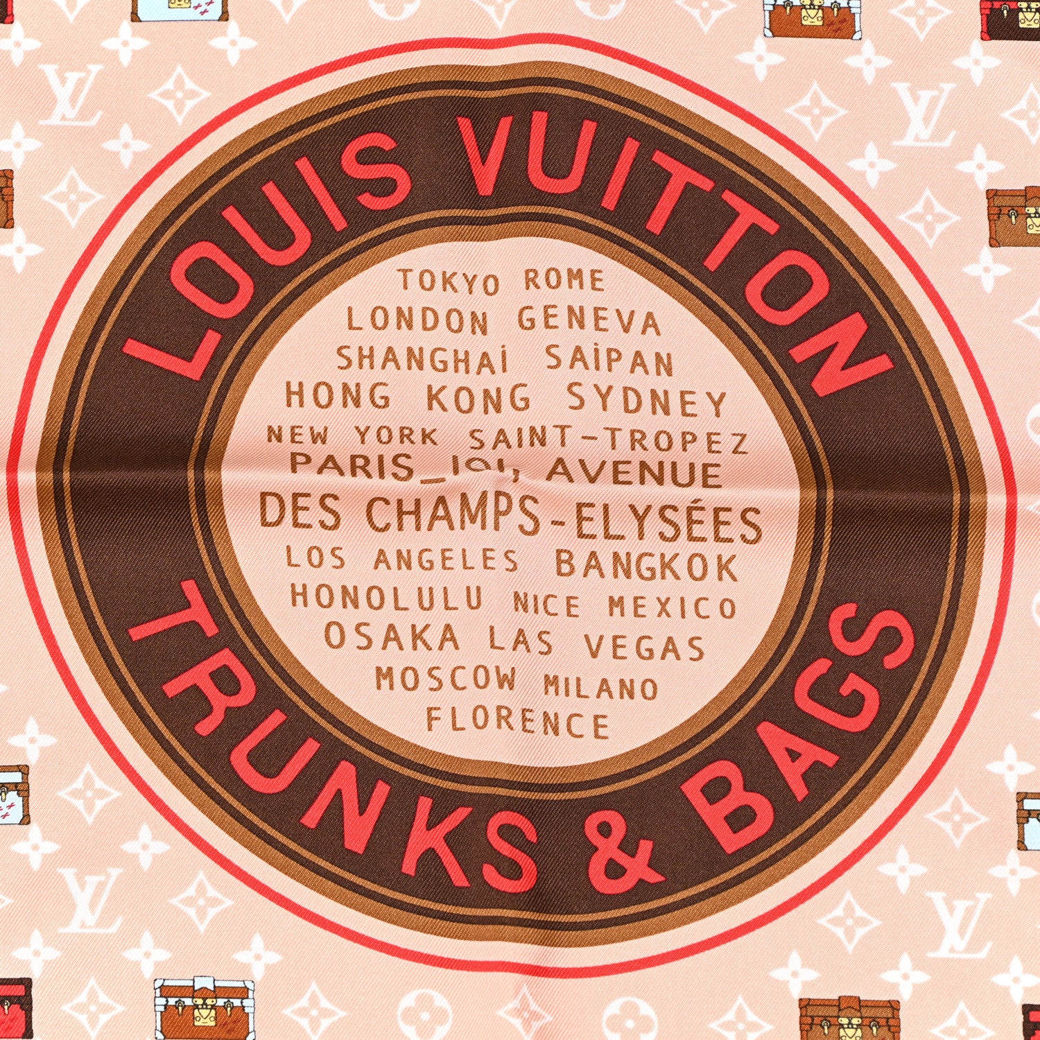 Louis Vuitton Silk Monogram Minimalle Square Scarf Brown 2 of 4