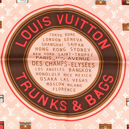 Louis Vuitton Silk Monogram Minimalle Square Scarf Brown 2 of 4