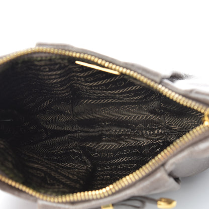 Prada Vitello Shine Mordore Wristlet Clutch Argilla 5 of 7