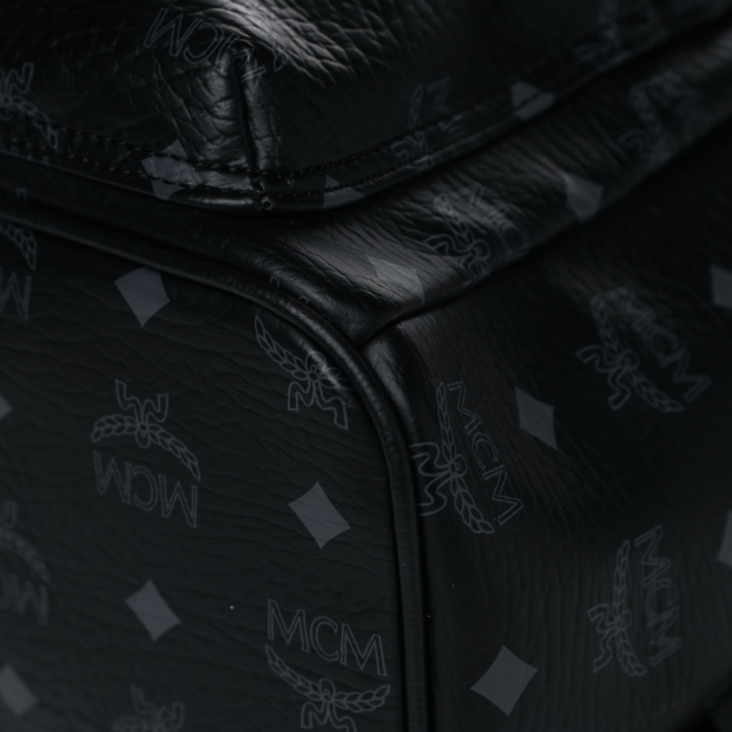 MCM Visetos Studded Small Dual Stark Backpack Black 11 of 13