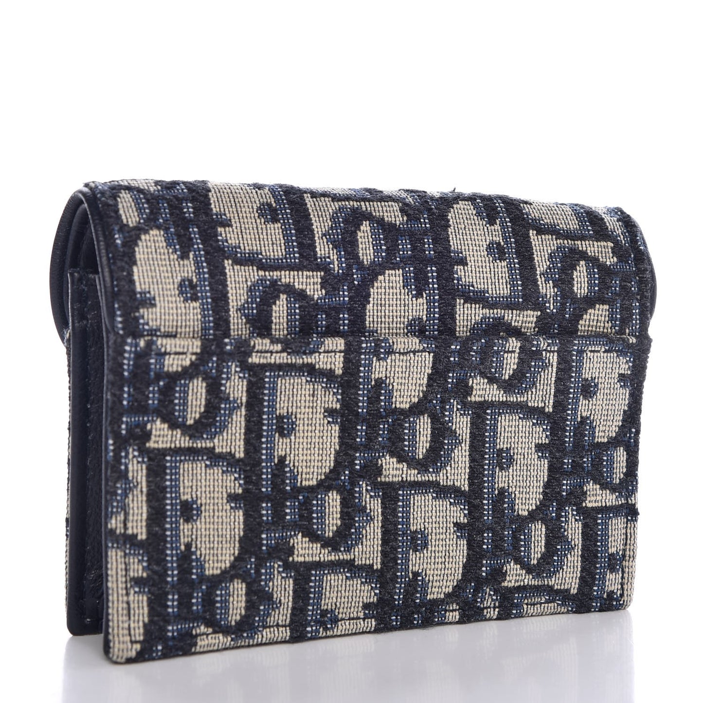 Oblique Saddle Card Holder Blue