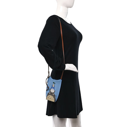 Loewe X MY NEIGHBOR TOTORO Calfskin Gate Pocket Blue Tan Multicolor 3 of 8