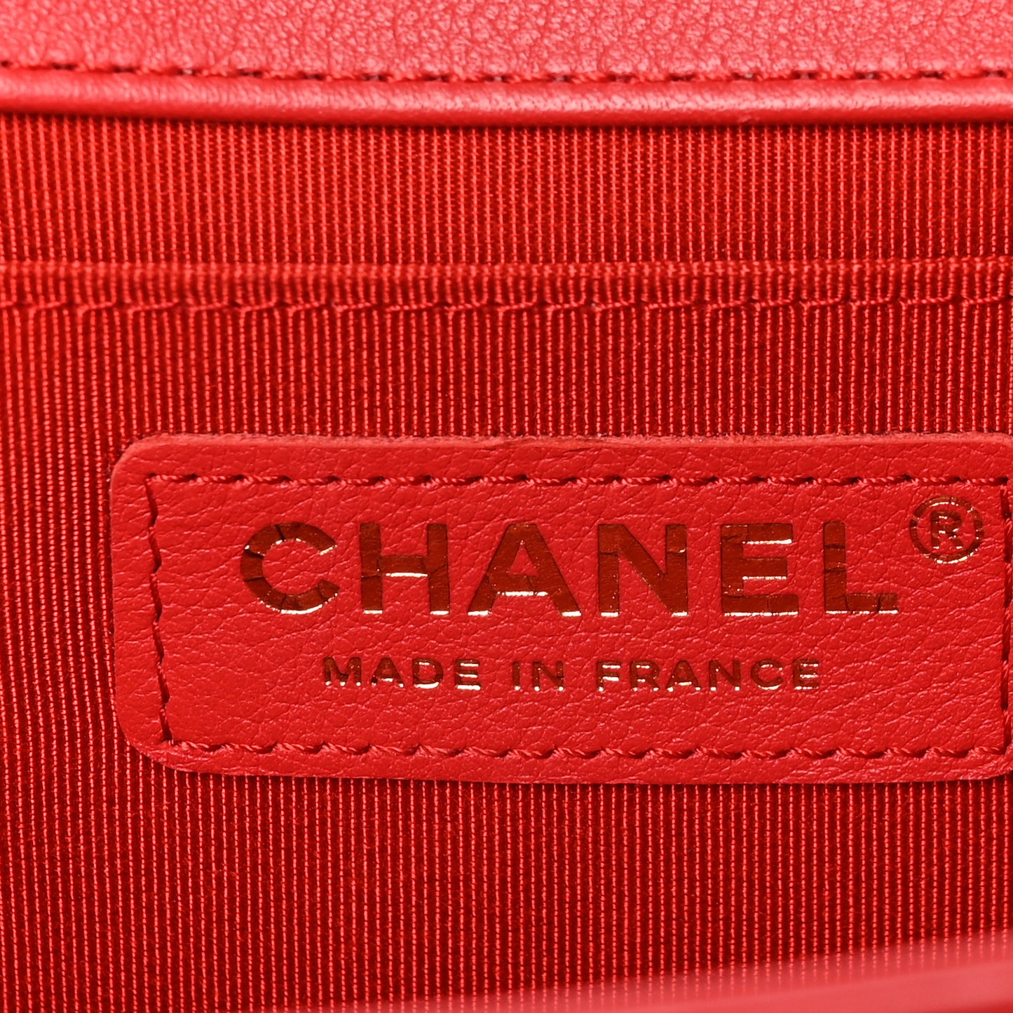 Lambskin Quilted Medium Boy Flap Red