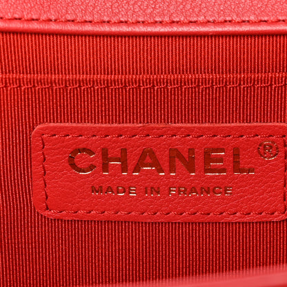 Chanel Lambskin Quilted Medium Boy Flap Red 6 of 10