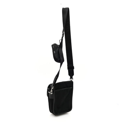 Prada Re-Nylon Saffiano Mini Pocket Single Snap Buckle Messenger Bag Black 3 of 10