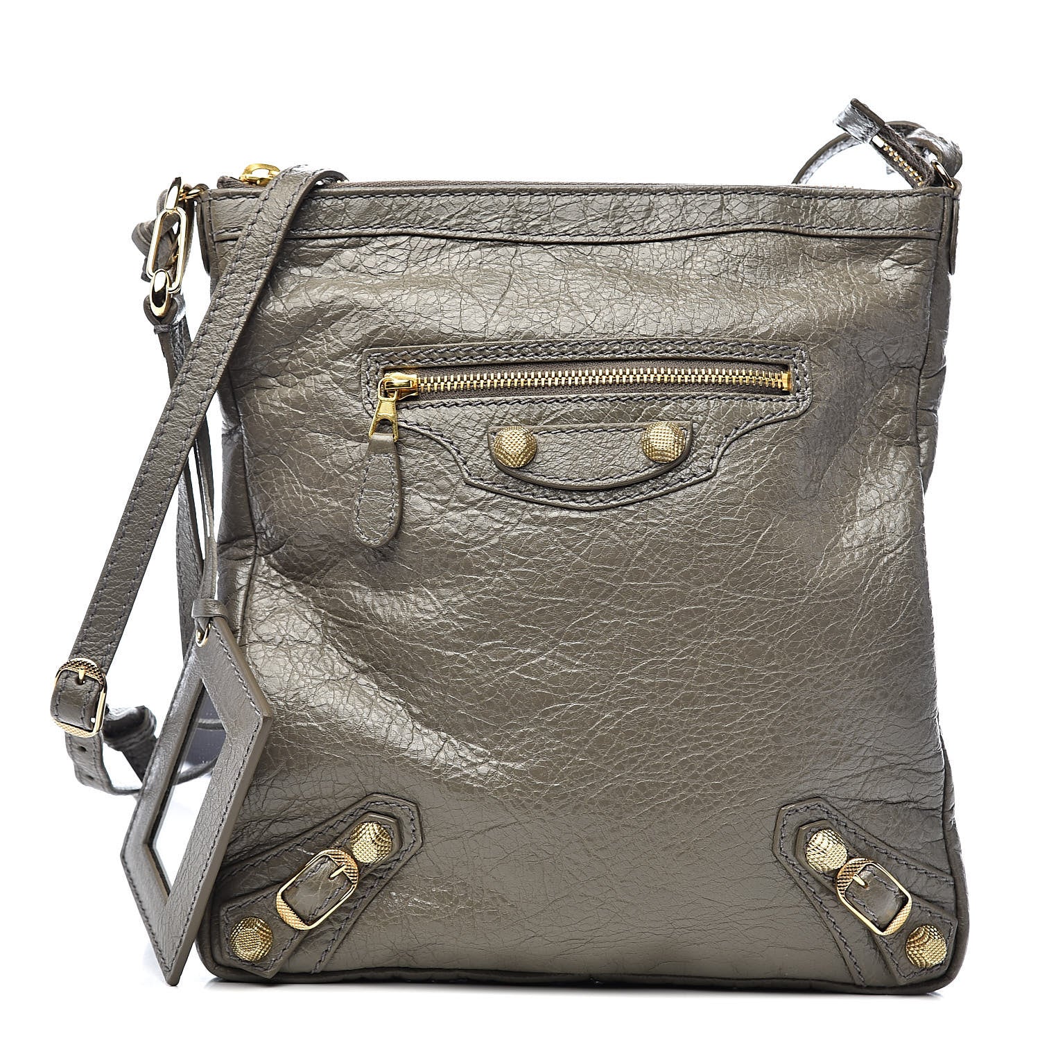 Balenciaga Agneau Giant 12 Gold Hardware Flat Crossbody Beige Liege 1 of 10