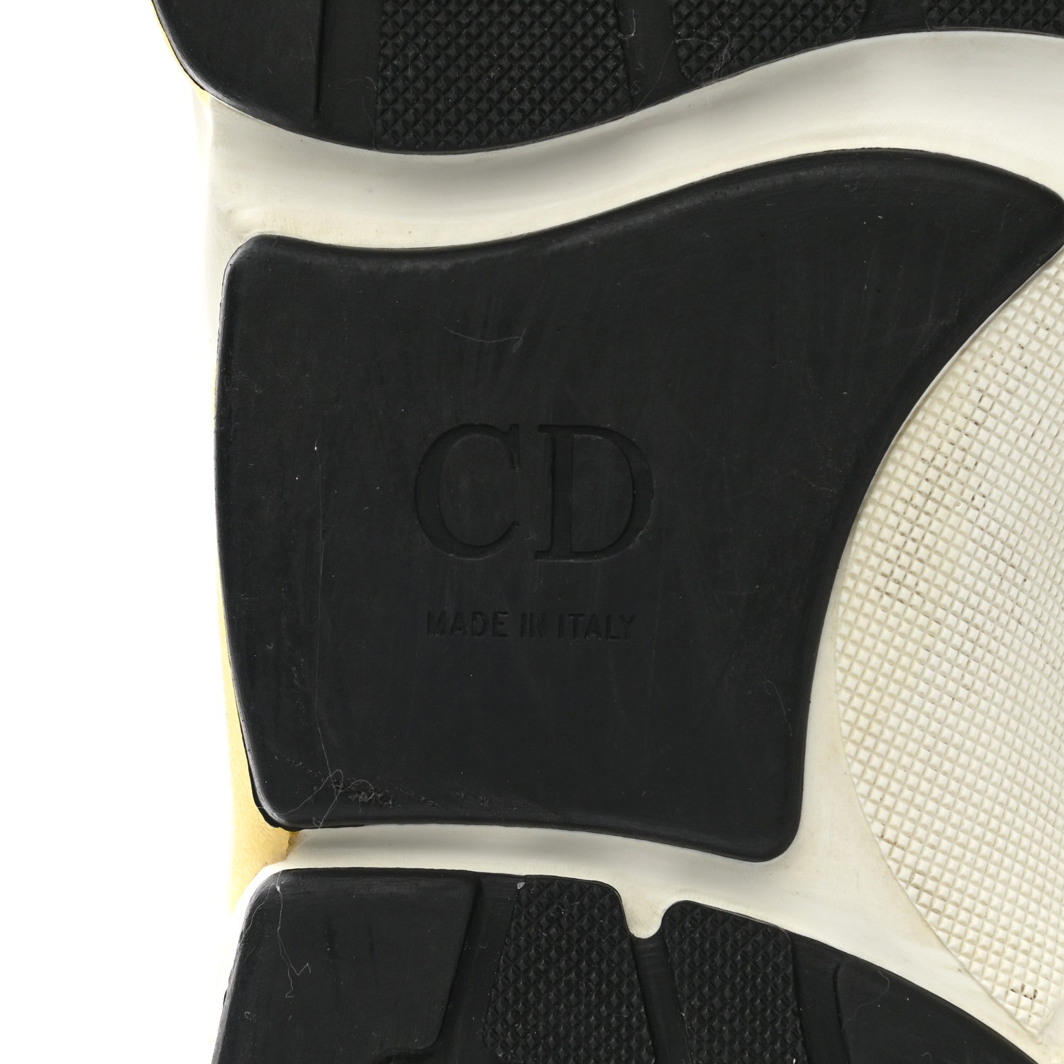 Christian Dior Technical Mesh Calfskin Mens B22 Sneakers 46 White Yellow 6 of 10