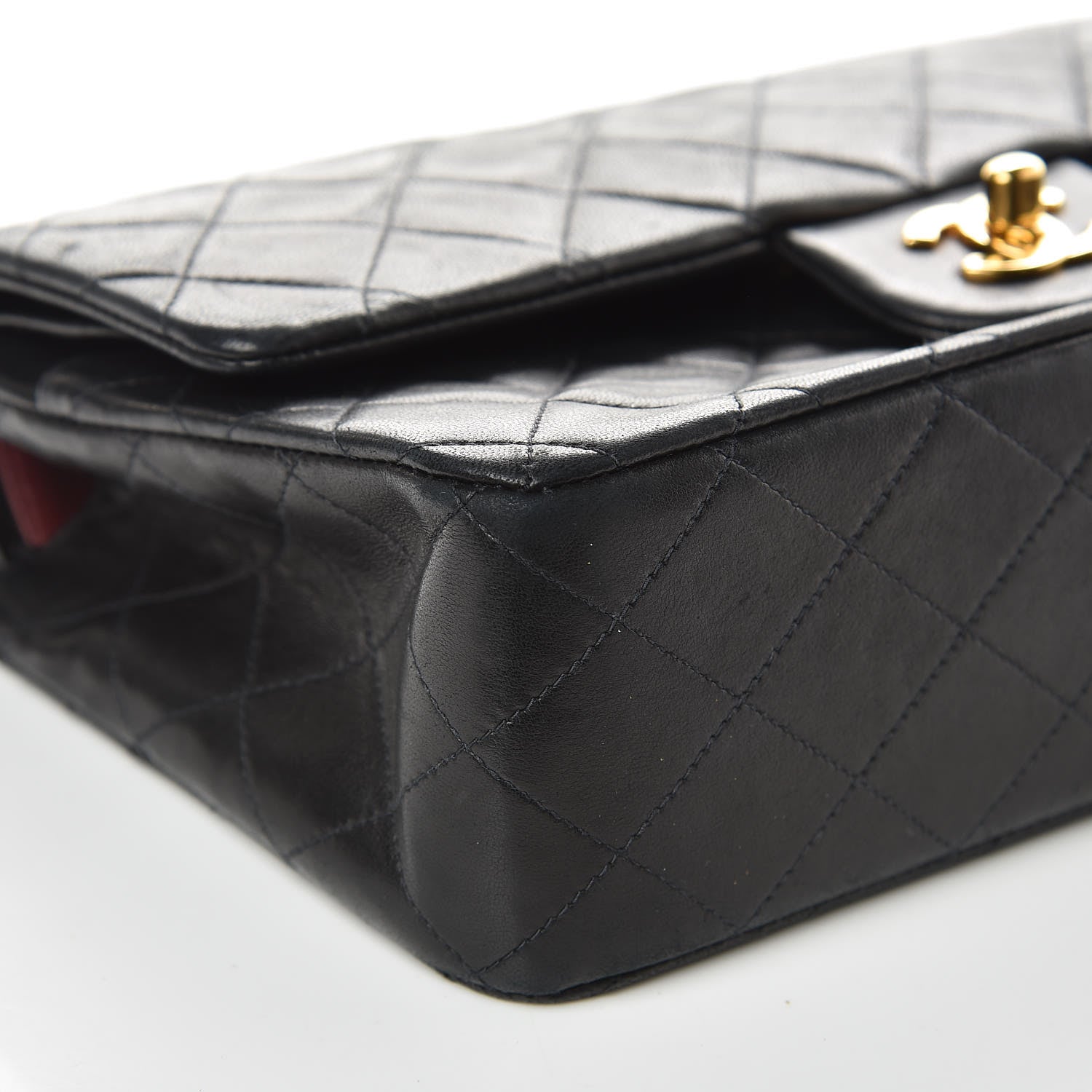 Chanel Lambskin Quilted Medium Double Flap Black 8 of 14
