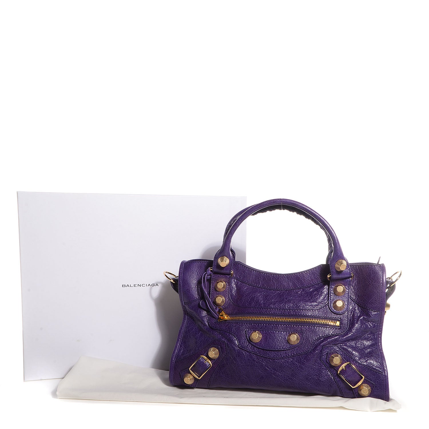 Balenciaga Agneau Giant 21 Gold Hardware City Dark Violet 4 of 11