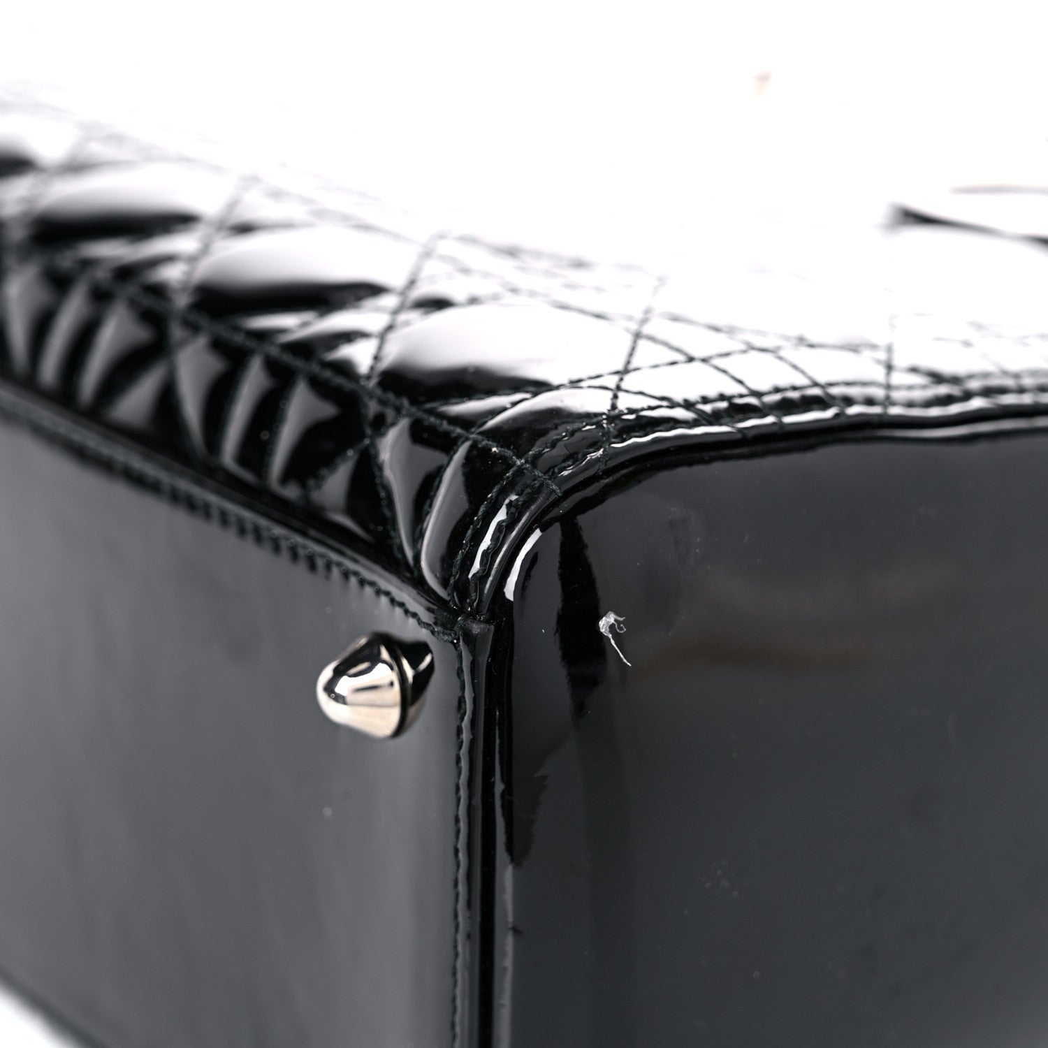 Christian Dior Patent Cannage Large Lady Dior Black 8 of 18