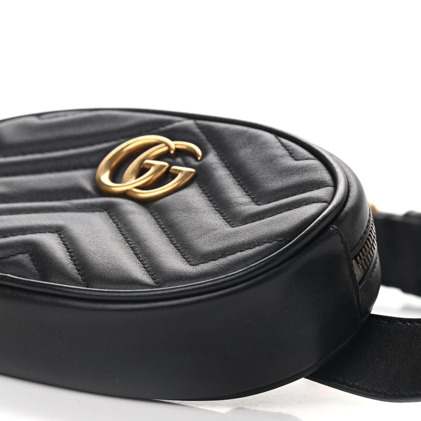 Calfskin Matelasse GG Marmont Belt Bag 85 34 Black