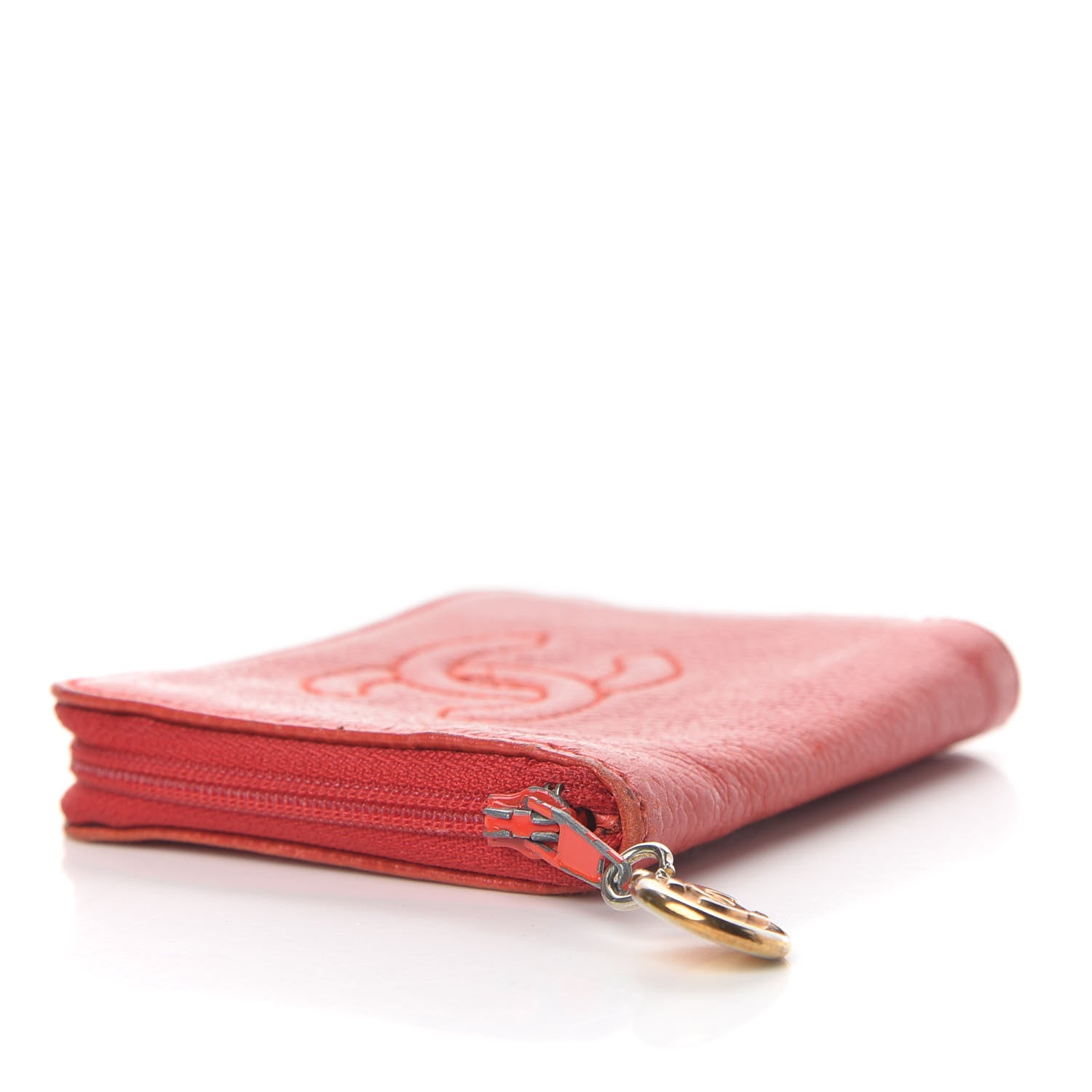 Chanel Caviar Timeless CC Zip Around Coin Purse Red 3 of 9