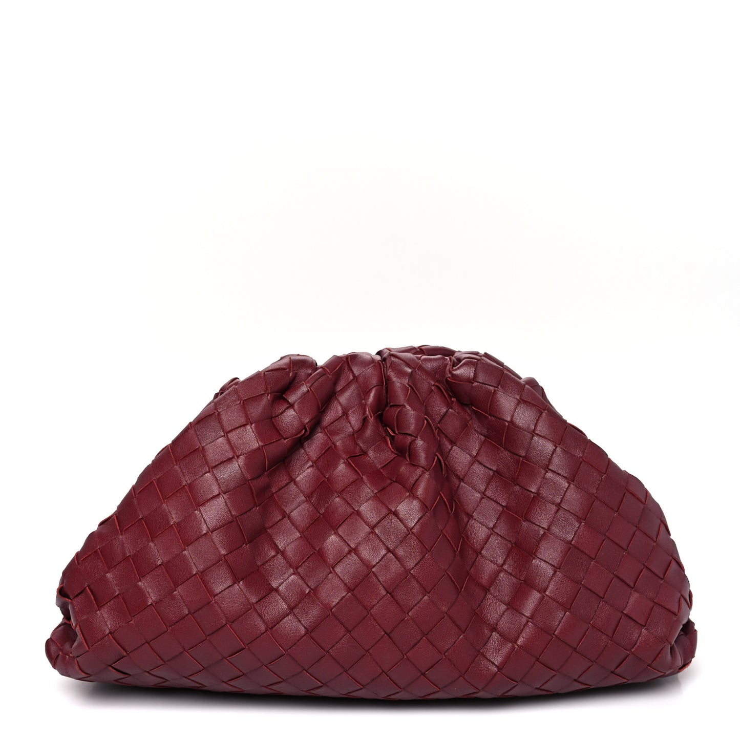 Nappa Maxi Intrecciato The Pouch Oversized Clutch Bordeaux