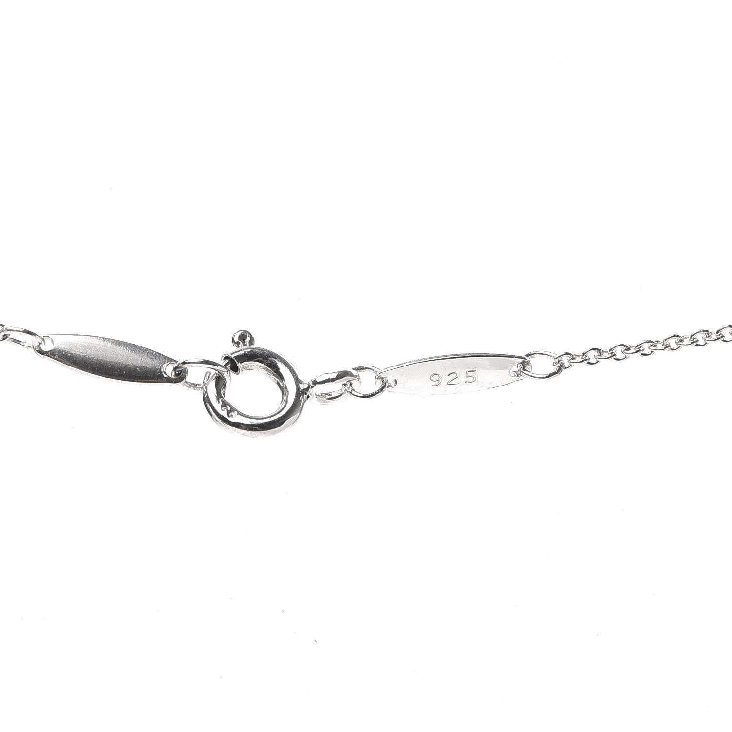 Tiffany Sterling Silver 12mm Elsa Peretti Bean Pendant Necklace 4 of 5