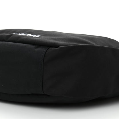 Balenciaga Recycled Sport Nylon Logo Embroidered Large Wheel Sling Bag Black White 10 of 10