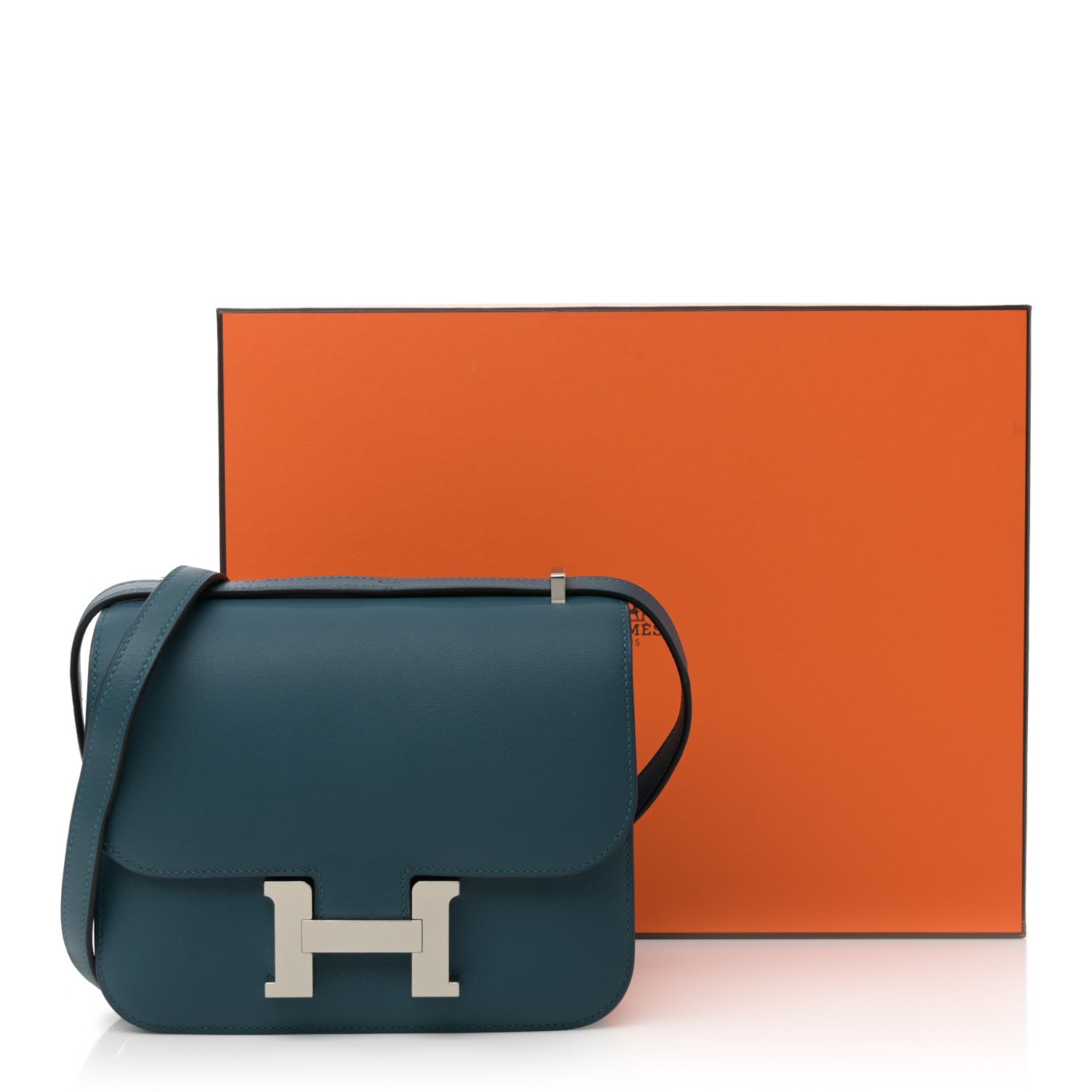 Hermes Swift Constance Verso 18 Colvert Bleu Lin 11 of 11