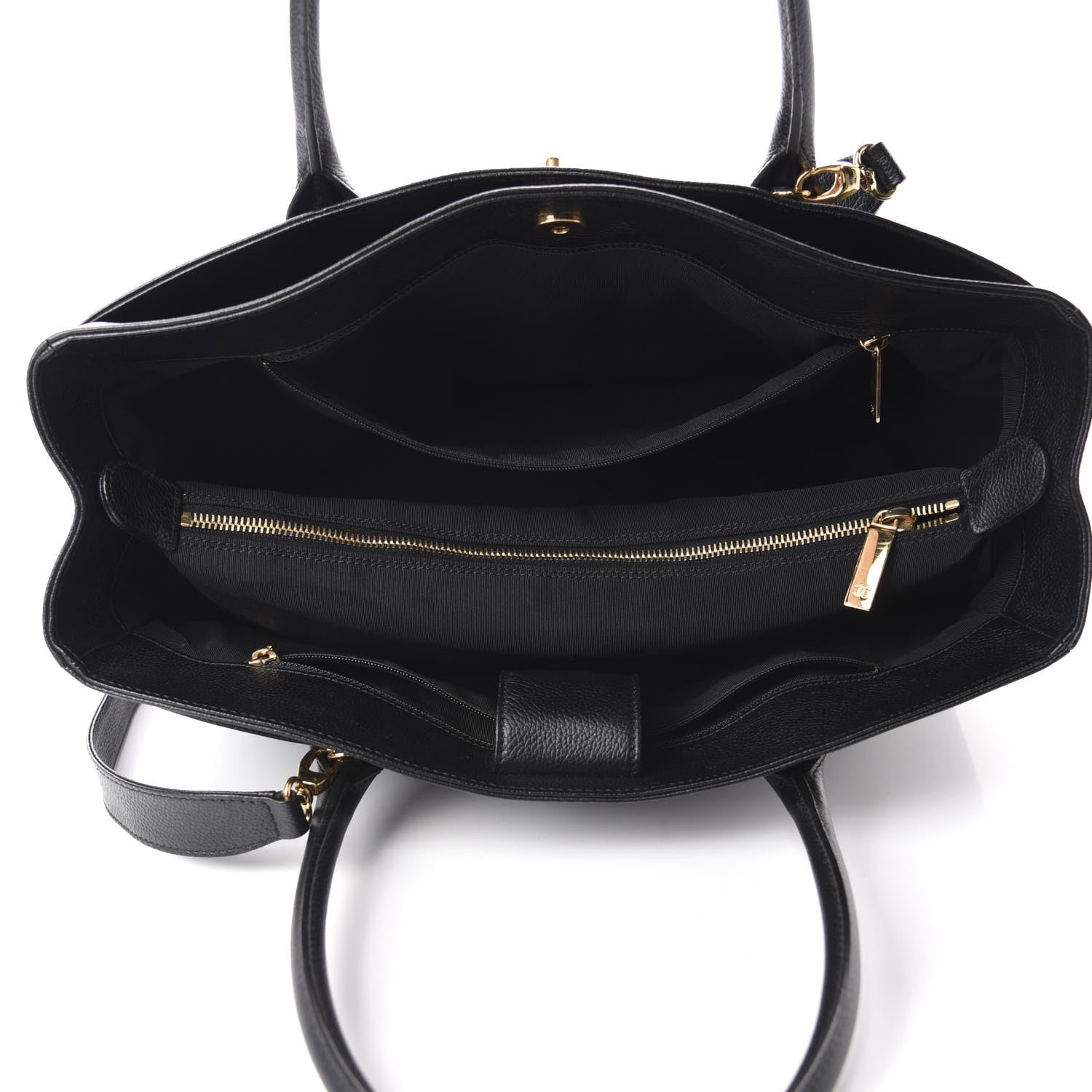 Chanel Calfskin Cerf Executive Shopper Tote Black 6 of 12