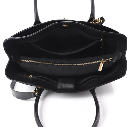 Chanel Calfskin Cerf Executive Shopper Tote Black 6 of 12