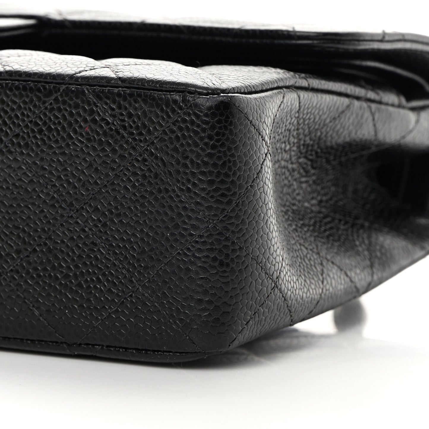 Caviar Quilted Small Double Flap Black