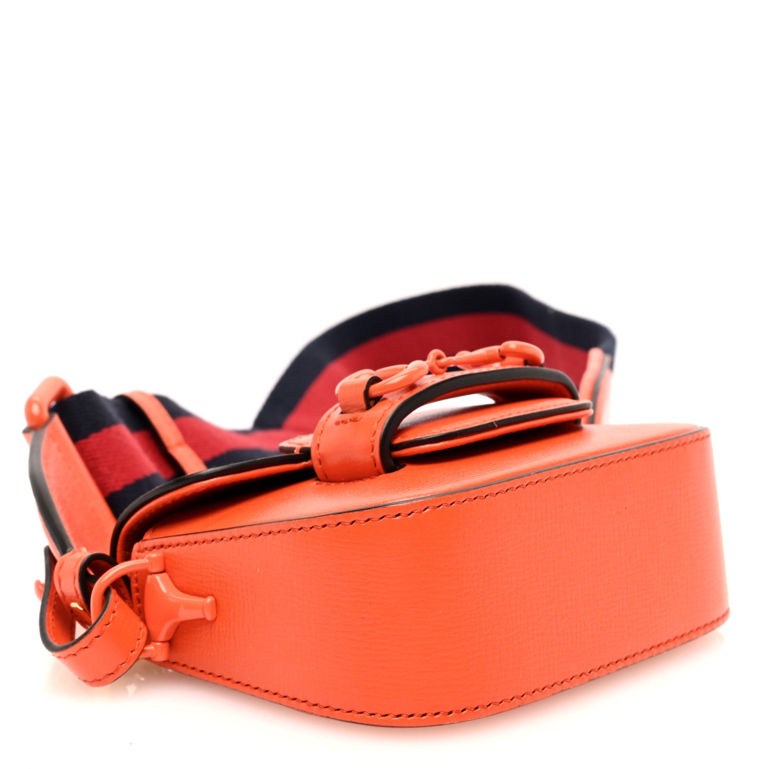 Gucci Azalea Calfskin Web Monochrome Horsebit 1955 Wallet On Strap Orange 4 of 8