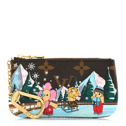 Louis Vuitton Monogram 2023 Christmas Animation Alpine Key Pouch Pink 1 of 6