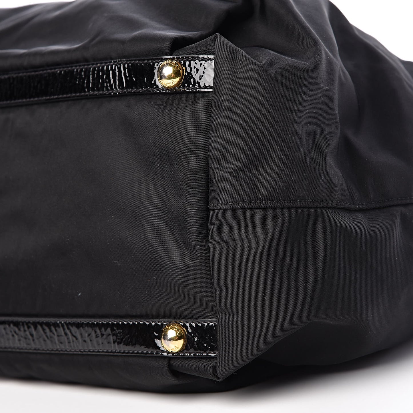 Tessuto Nylon Chain Shoulder Bag Black