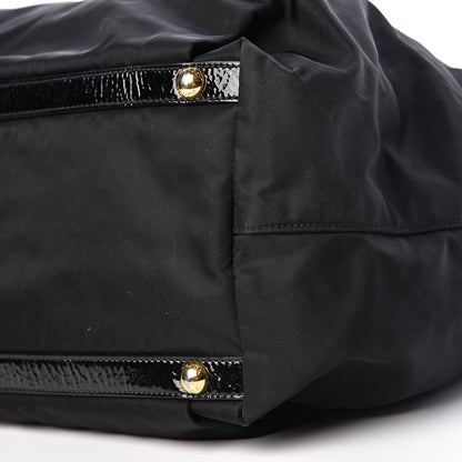 Prada Tessuto Nylon Chain Shoulder Bag Black 10 of 12