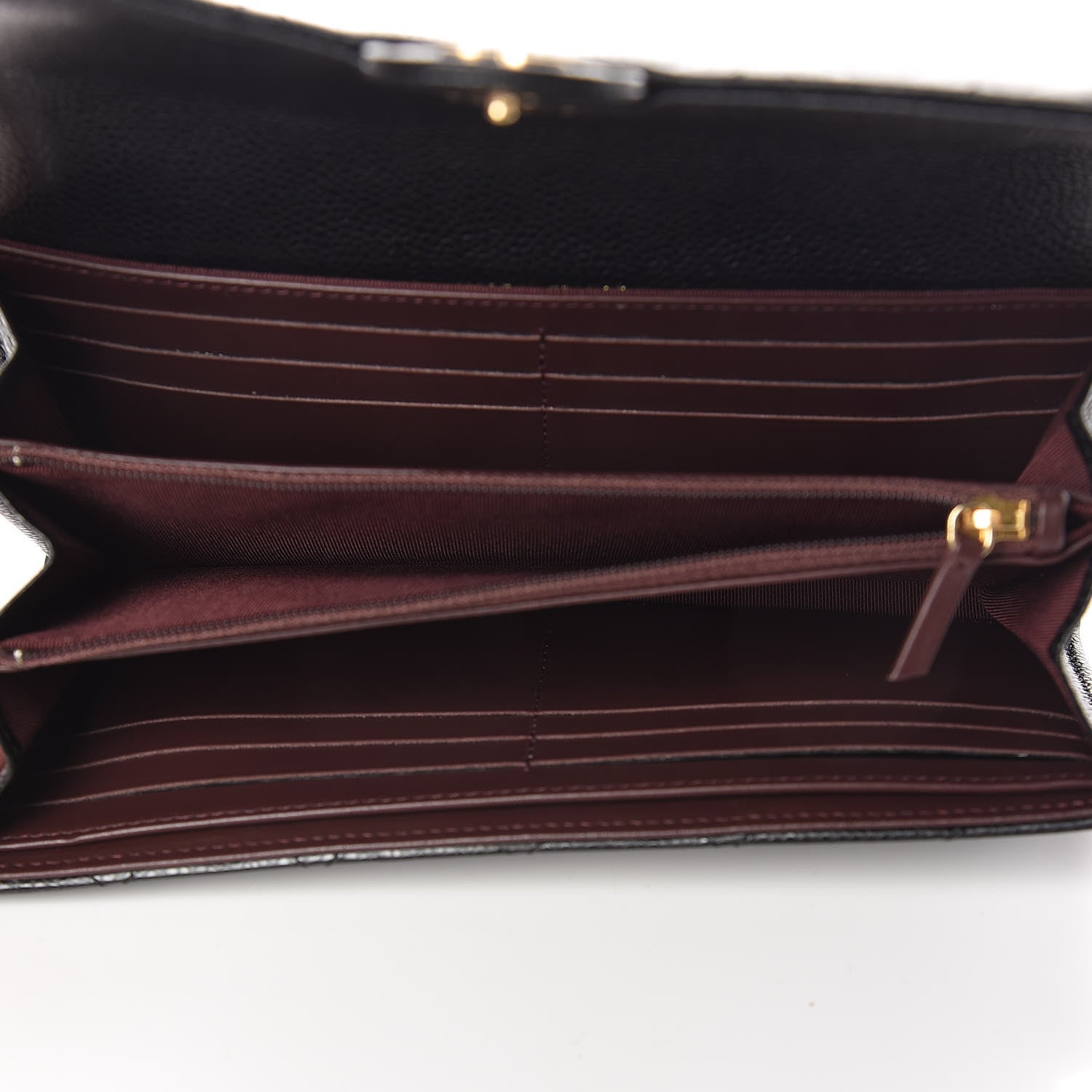 Chanel Caviar Quilted Large Gusset Flap Wallet Black 5 of 11