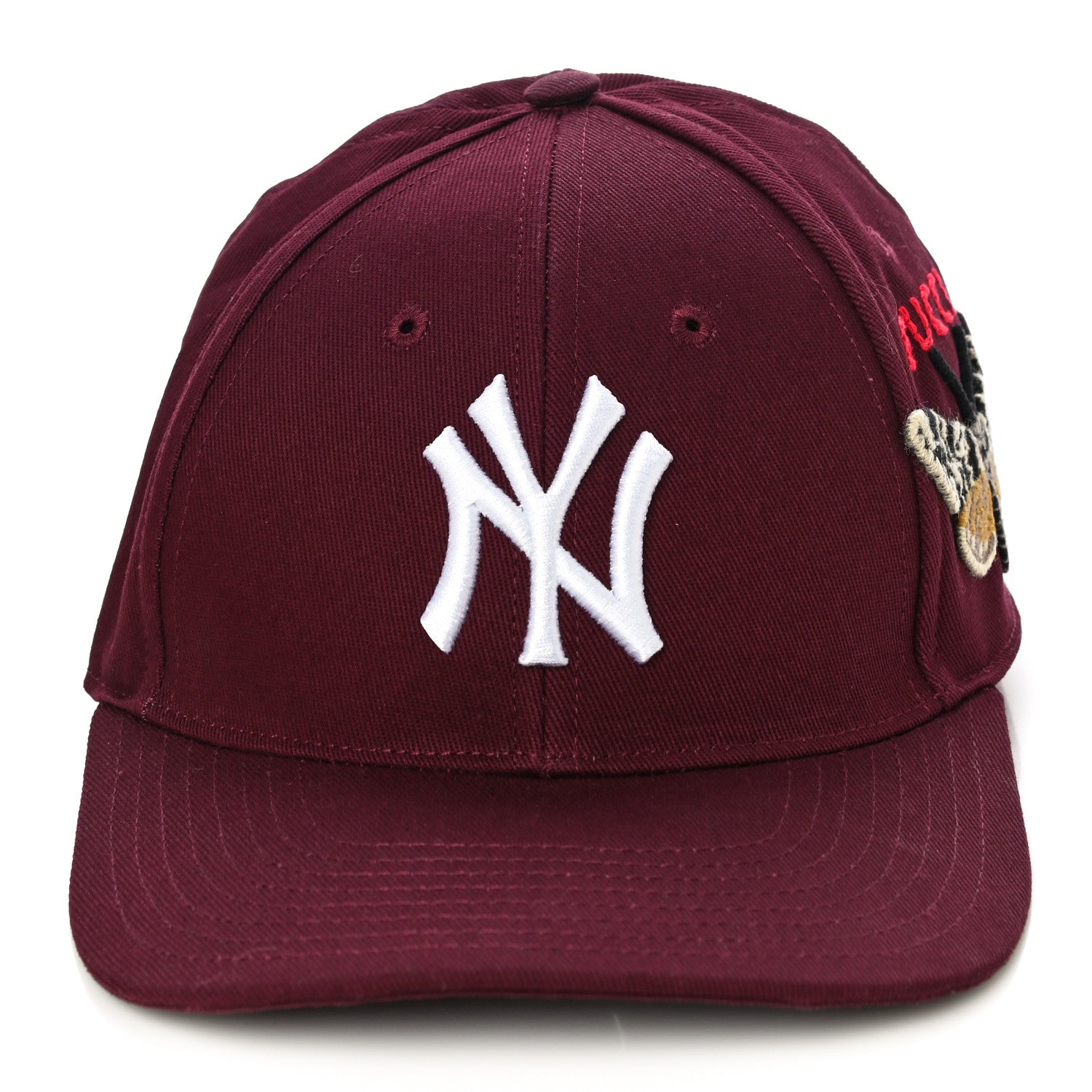 Gucci X MLB Cotton NY Yankees Baseball Hat 57-61 Lacquer 3 of 9