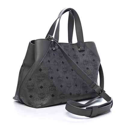 MCM Calfskin Ottomar Monogram Large Essential Tote Phantom Grey 2 of 9