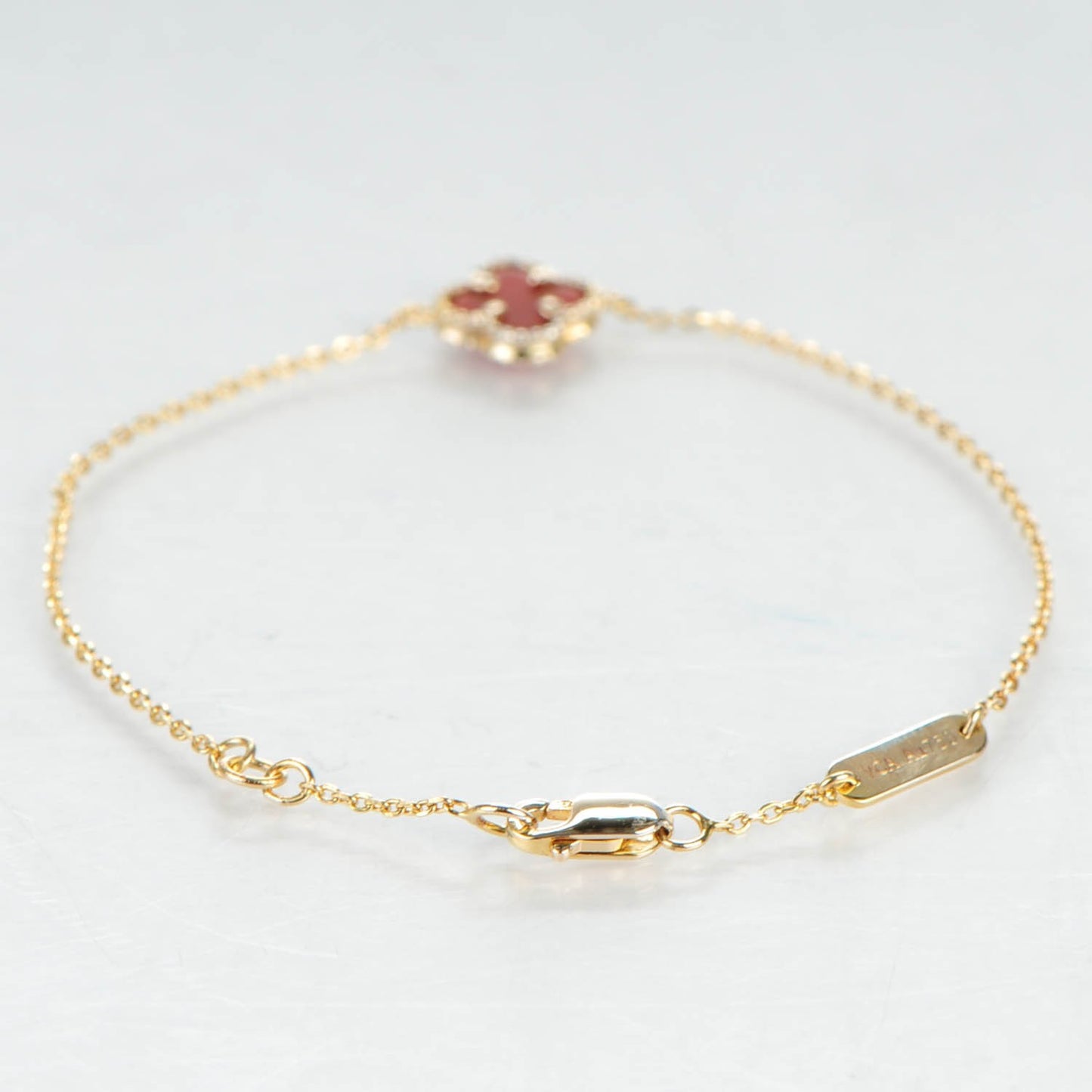 18K Rose Gold Carnelian Sweet Alhambra Bracelet