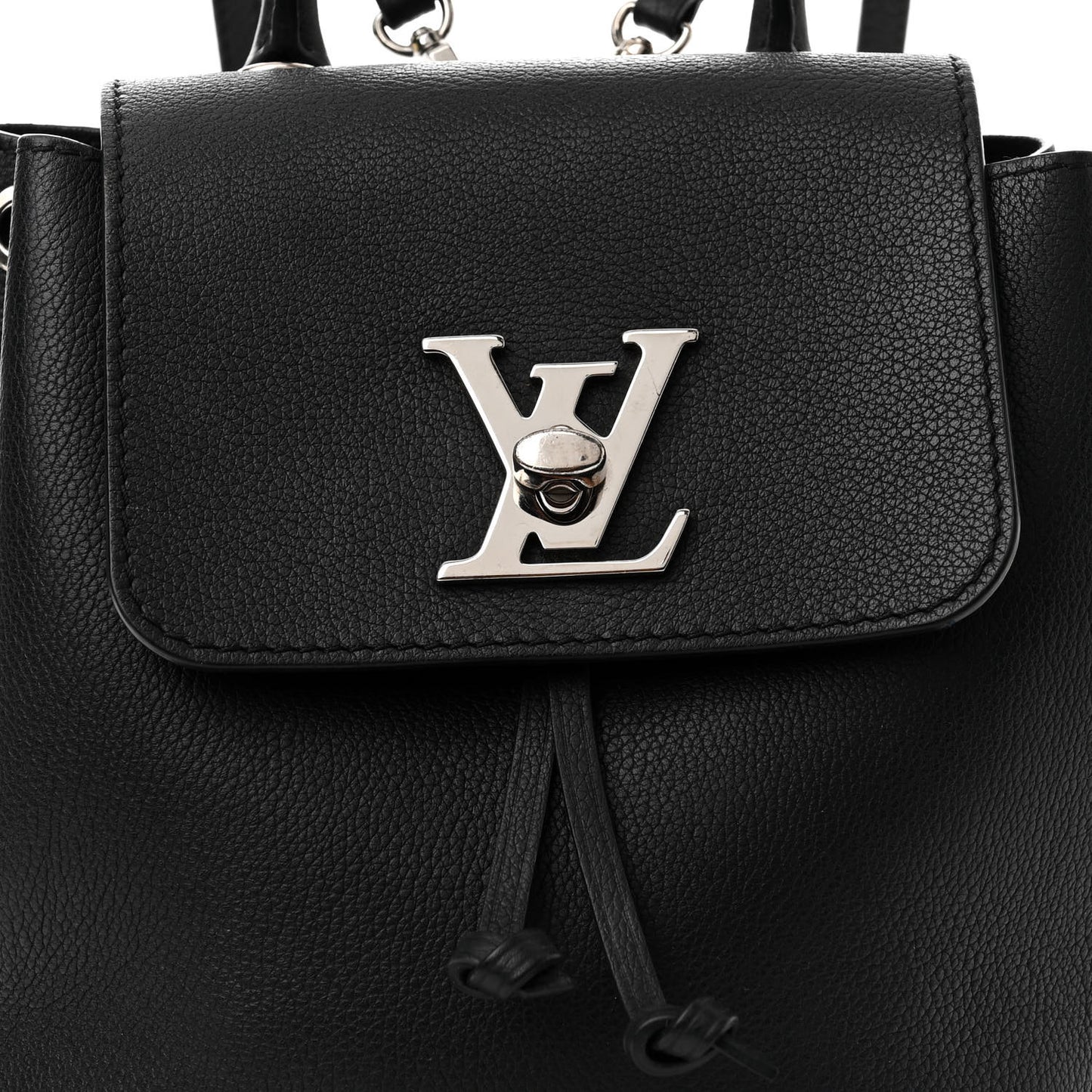 Calfskin Lockme Backpack Black