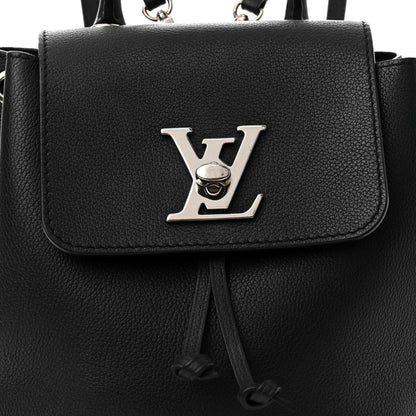 Louis Vuitton Calfskin Lockme Backpack Black 8 of 14