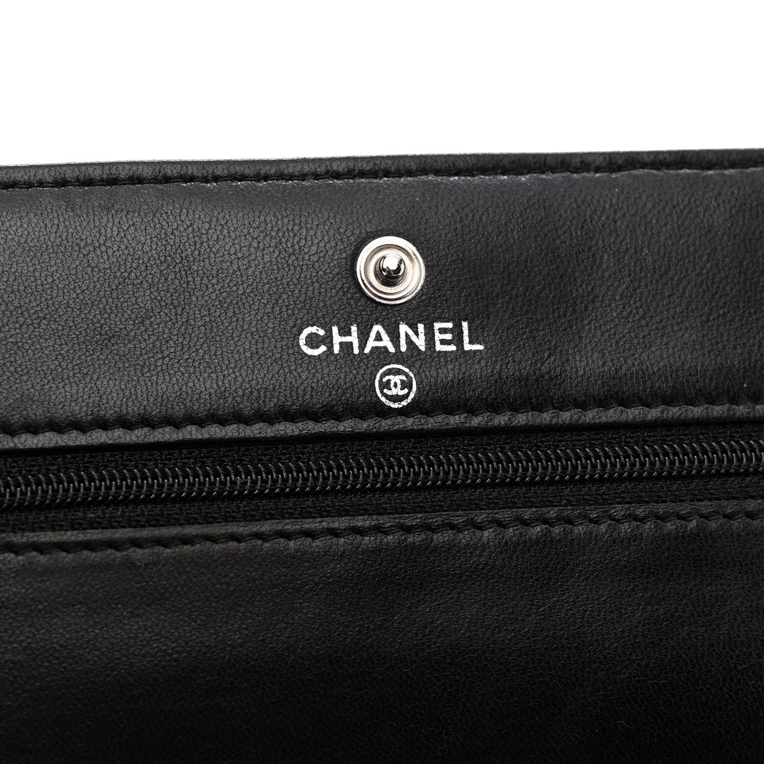 Chanel Lambskin Quilted Wallet On Chain WOC Black 5 of 12