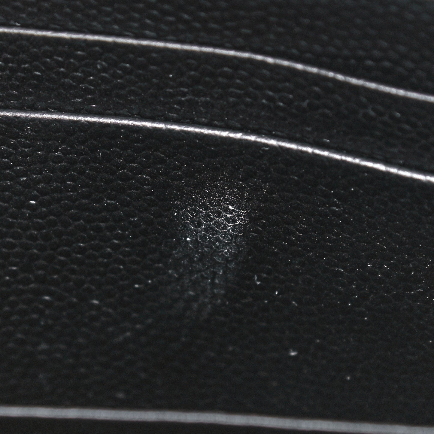 Grain De Poudre Matelasse Chevron Small Monogram Envelope Wallet Black