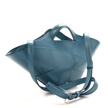 Alaia Calfskin Small Khaima Bag Bleu Ardoise 3 of 8