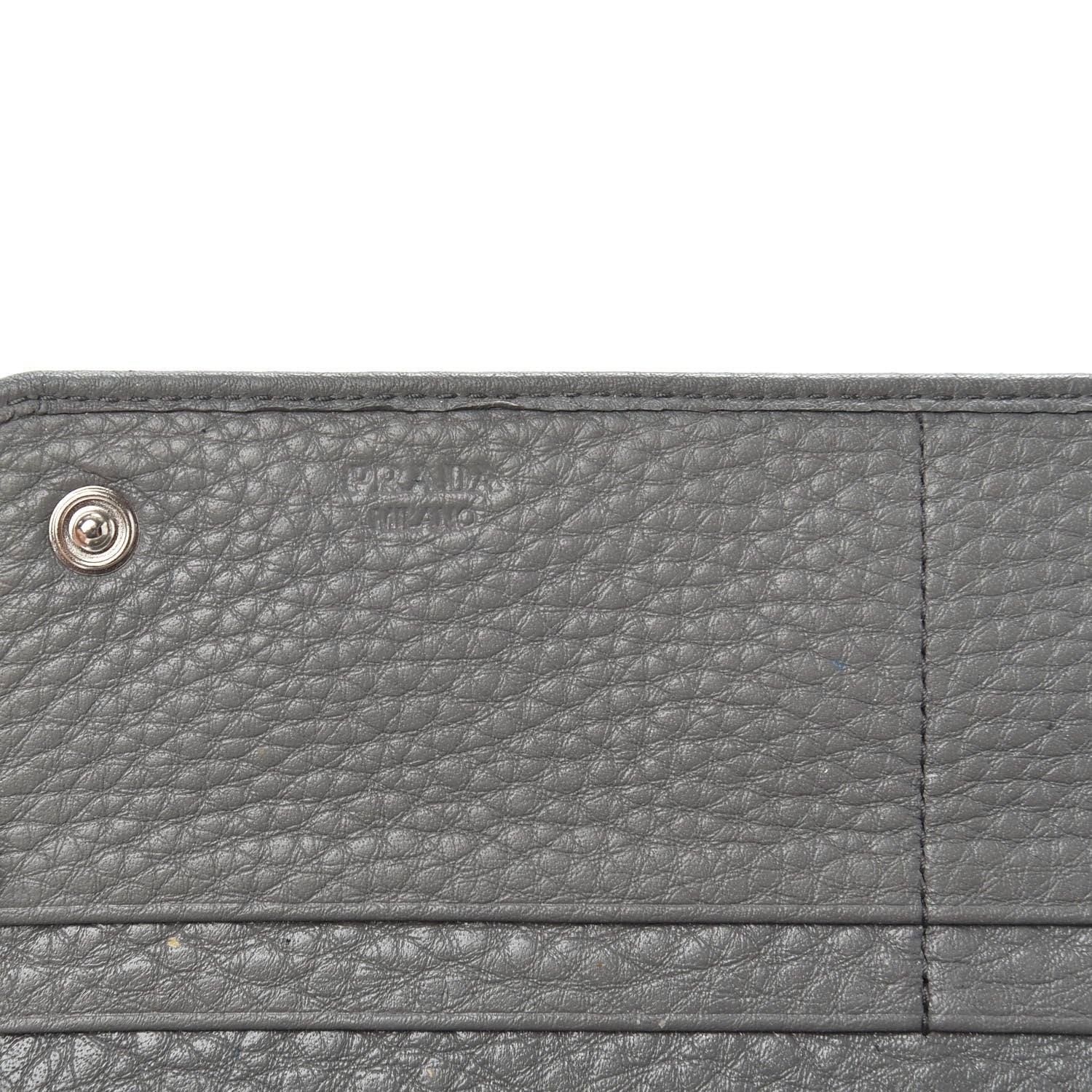 Prada Vitello Daino Flap Continental Wallet Marmo 6 of 9